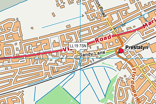 LL19 7SN map - OS VectorMap District (Ordnance Survey)