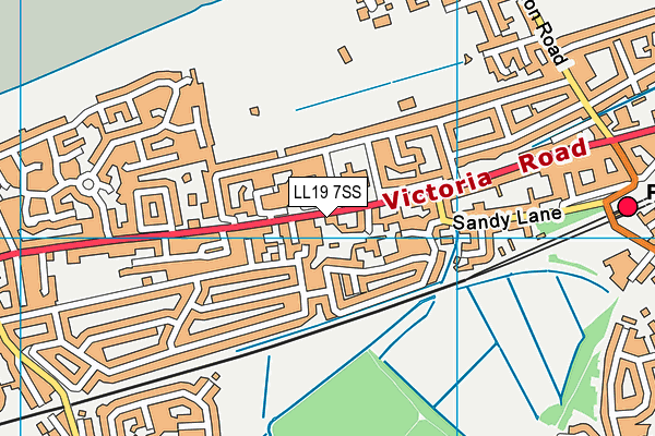 LL19 7SS map - OS VectorMap District (Ordnance Survey)