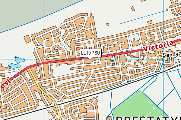 LL19 7SU map - OS VectorMap District (Ordnance Survey)