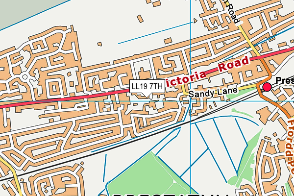 LL19 7TH map - OS VectorMap District (Ordnance Survey)