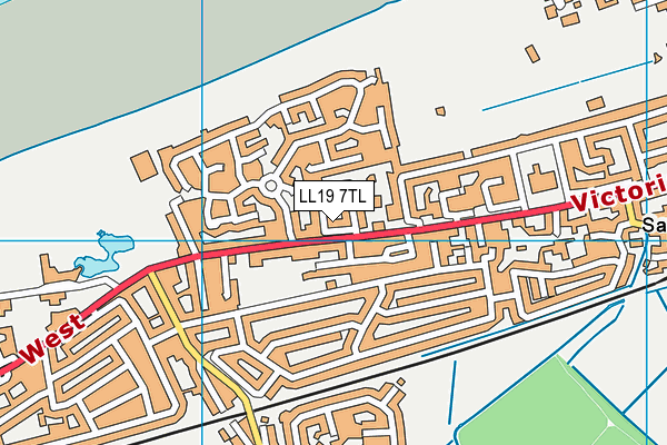 LL19 7TL map - OS VectorMap District (Ordnance Survey)