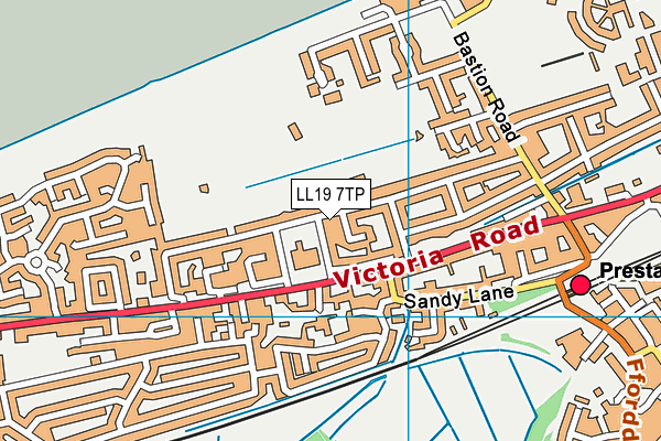 LL19 7TP map - OS VectorMap District (Ordnance Survey)