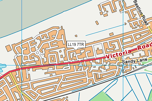 LL19 7TR map - OS VectorMap District (Ordnance Survey)