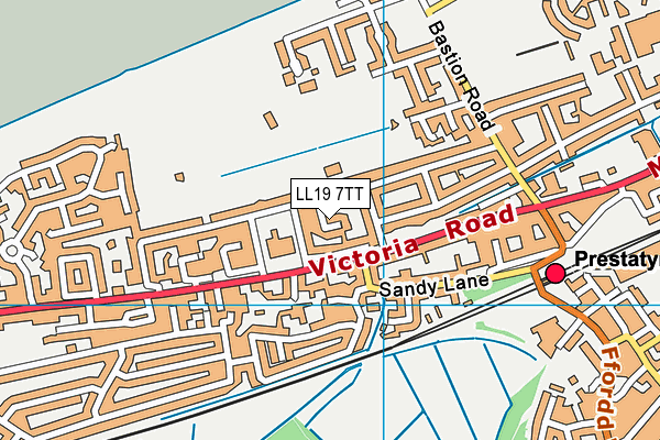 LL19 7TT map - OS VectorMap District (Ordnance Survey)