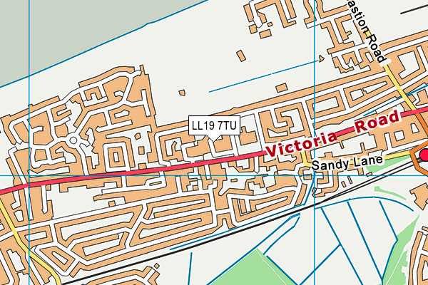 LL19 7TU map - OS VectorMap District (Ordnance Survey)