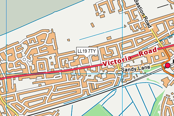 LL19 7TY map - OS VectorMap District (Ordnance Survey)