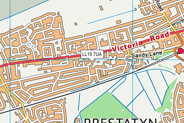 LL19 7UA map - OS VectorMap District (Ordnance Survey)