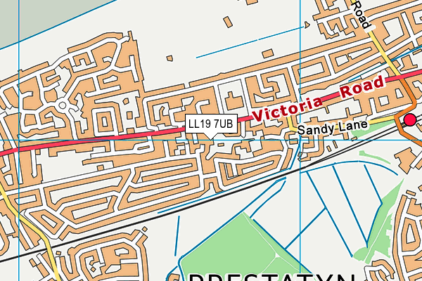 LL19 7UB map - OS VectorMap District (Ordnance Survey)