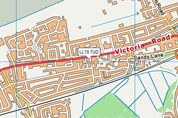 LL19 7UD map - OS VectorMap District (Ordnance Survey)