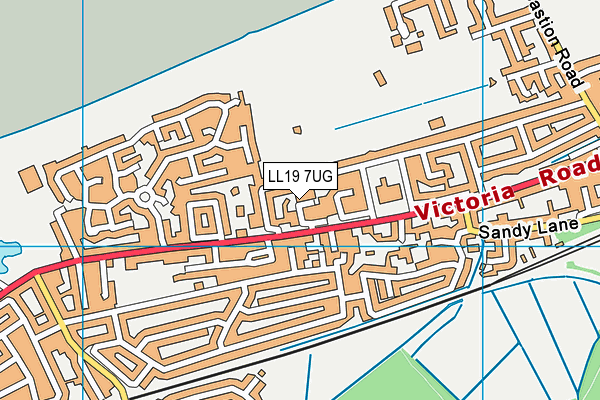 LL19 7UG map - OS VectorMap District (Ordnance Survey)