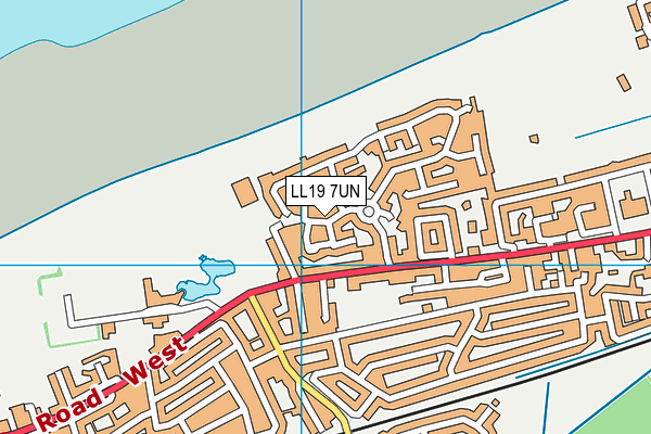 LL19 7UN map - OS VectorMap District (Ordnance Survey)
