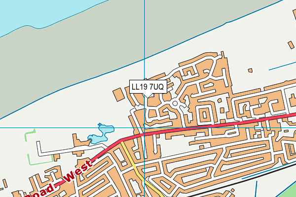 LL19 7UQ map - OS VectorMap District (Ordnance Survey)