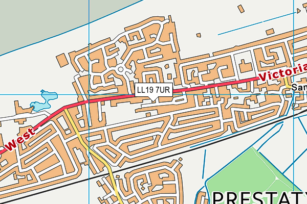 LL19 7UR map - OS VectorMap District (Ordnance Survey)