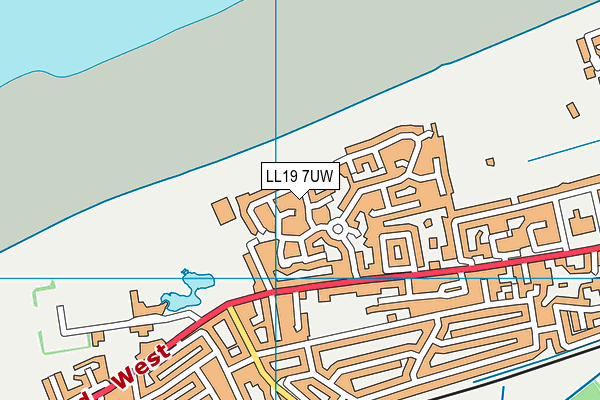 LL19 7UW map - OS VectorMap District (Ordnance Survey)