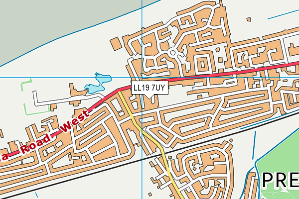LL19 7UY map - OS VectorMap District (Ordnance Survey)