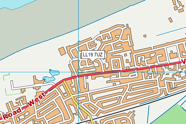 LL19 7UZ map - OS VectorMap District (Ordnance Survey)
