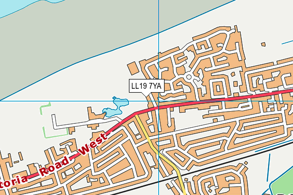 LL19 7YA map - OS VectorMap District (Ordnance Survey)