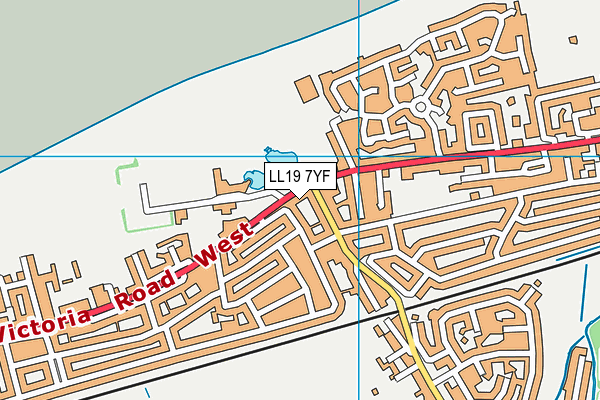 LL19 7YF map - OS VectorMap District (Ordnance Survey)