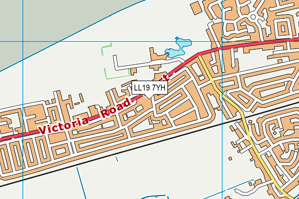 LL19 7YH map - OS VectorMap District (Ordnance Survey)