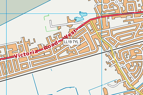 LL19 7YL map - OS VectorMap District (Ordnance Survey)