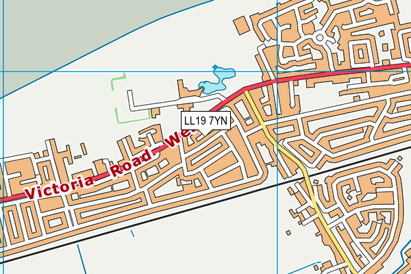 LL19 7YN map - OS VectorMap District (Ordnance Survey)