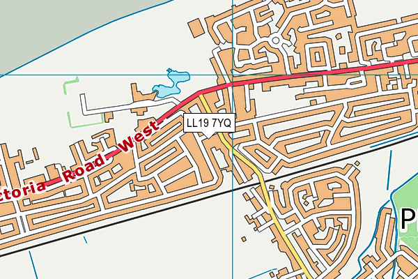 LL19 7YQ map - OS VectorMap District (Ordnance Survey)