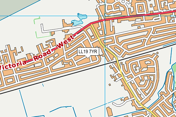 LL19 7YR map - OS VectorMap District (Ordnance Survey)