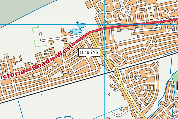 LL19 7YS map - OS VectorMap District (Ordnance Survey)