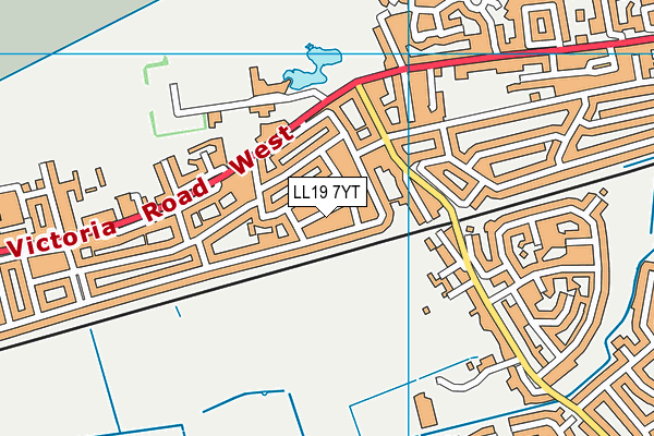 LL19 7YT map - OS VectorMap District (Ordnance Survey)