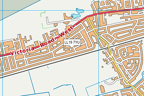LL19 7YU map - OS VectorMap District (Ordnance Survey)