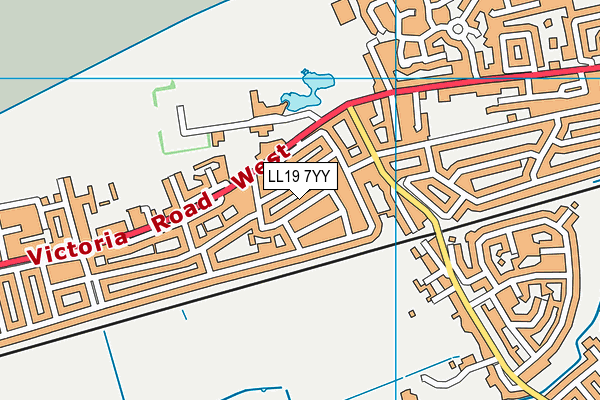 LL19 7YY map - OS VectorMap District (Ordnance Survey)