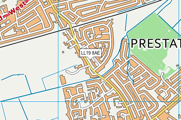 LL19 8AE map - OS VectorMap District (Ordnance Survey)