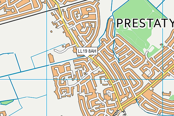 LL19 8AH map - OS VectorMap District (Ordnance Survey)