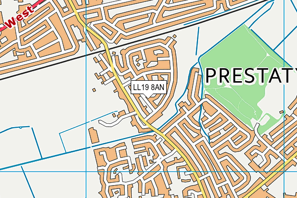 LL19 8AN map - OS VectorMap District (Ordnance Survey)