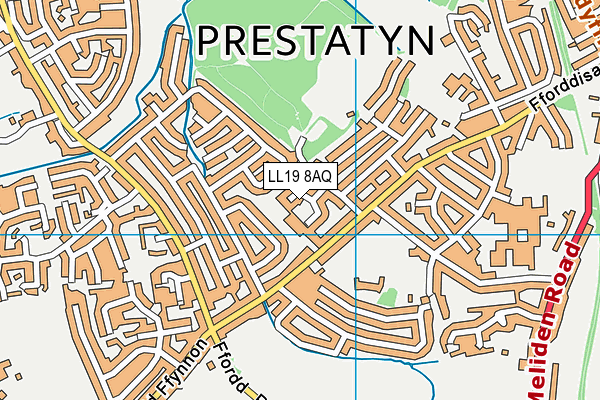 LL19 8AQ map - OS VectorMap District (Ordnance Survey)