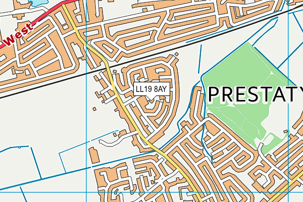 LL19 8AY map - OS VectorMap District (Ordnance Survey)