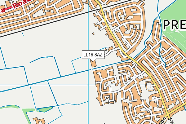 LL19 8AZ map - OS VectorMap District (Ordnance Survey)
