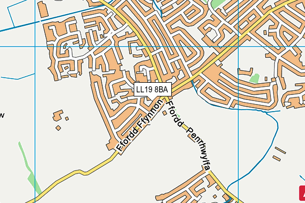 LL19 8BA map - OS VectorMap District (Ordnance Survey)