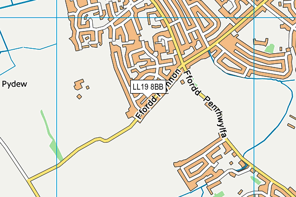 LL19 8BB map - OS VectorMap District (Ordnance Survey)