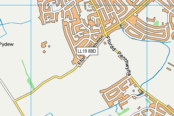 LL19 8BD map - OS VectorMap District (Ordnance Survey)