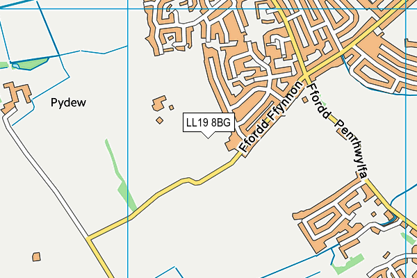 LL19 8BG map - OS VectorMap District (Ordnance Survey)