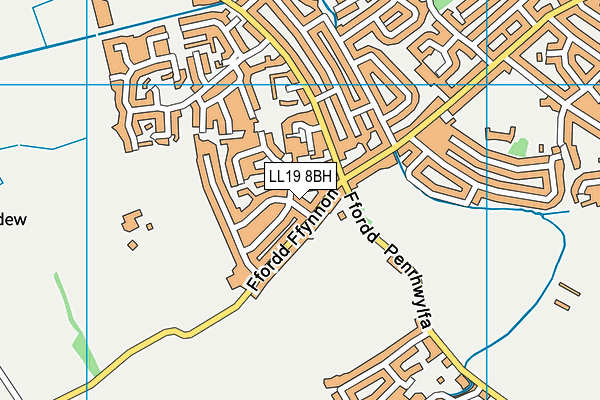 LL19 8BH map - OS VectorMap District (Ordnance Survey)