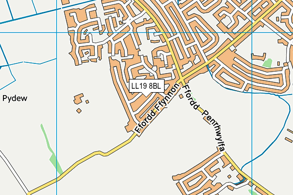 LL19 8BL map - OS VectorMap District (Ordnance Survey)