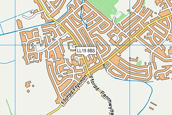 LL19 8BS map - OS VectorMap District (Ordnance Survey)