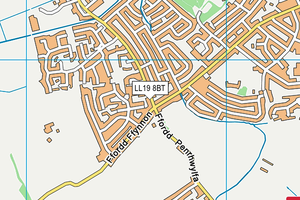 LL19 8BT map - OS VectorMap District (Ordnance Survey)