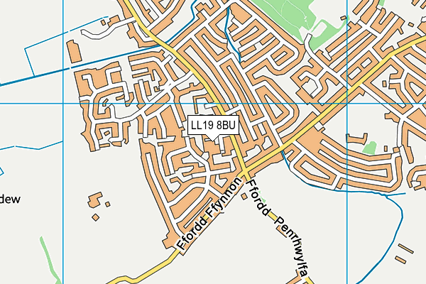 LL19 8BU map - OS VectorMap District (Ordnance Survey)