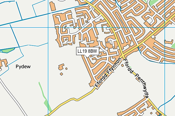 LL19 8BW map - OS VectorMap District (Ordnance Survey)