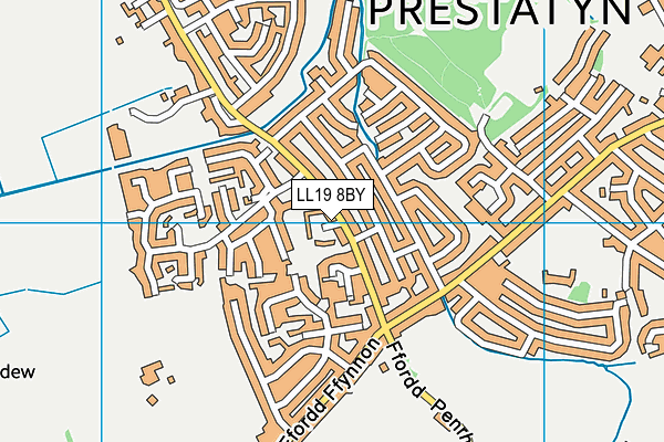 LL19 8BY map - OS VectorMap District (Ordnance Survey)
