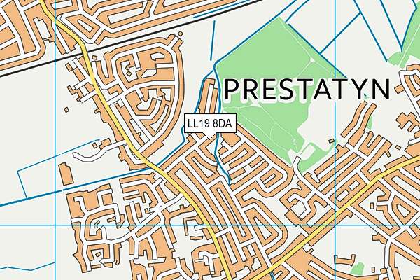 LL19 8DA map - OS VectorMap District (Ordnance Survey)