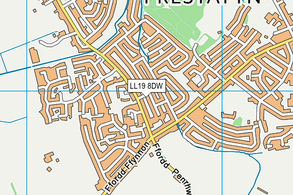 LL19 8DW map - OS VectorMap District (Ordnance Survey)